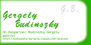 gergely budinszky business card